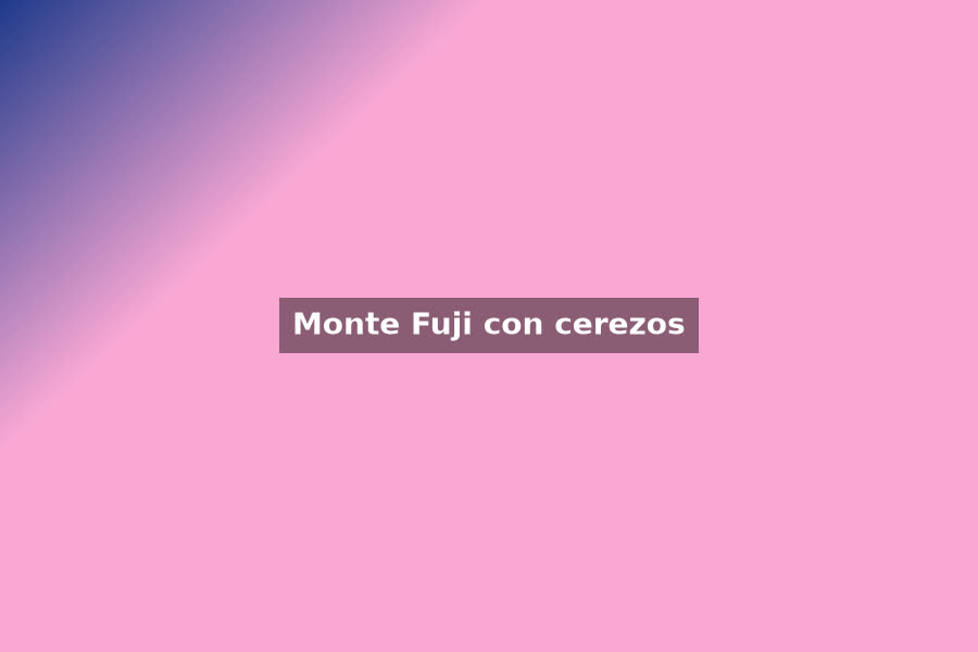 Monte Fuji con cerezos